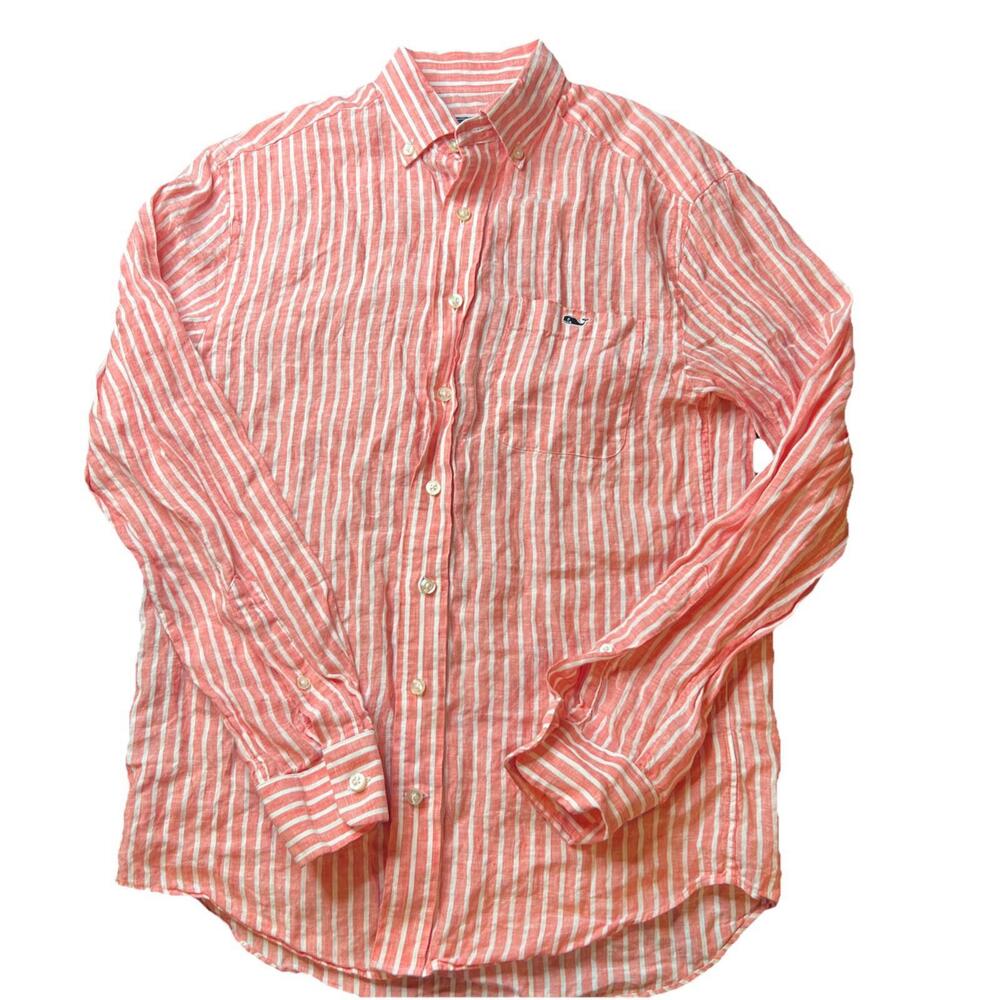 Vineyard Vines Shirt Men’s Small Long Sleeve Button Classic Fit Tucker Pink
